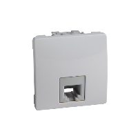 Unica - Prise RJ11 tel 4  vis 2m Blanc