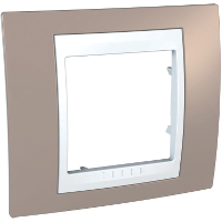 Unica - Plaque 1 poste Vison