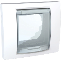 Unica - Plaque avec support IP44 2M Blanc