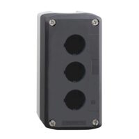 Boite 3 trous D=22 - couvercle gris foncé - fond gris clair