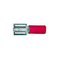 Fiche femelle rouge pour languette plate de 6.3 x 0.8mm, section: 0,5 à 1,5mm²