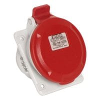 Prises encastrées 10º 75×85  3P+T+N 32A  IP54